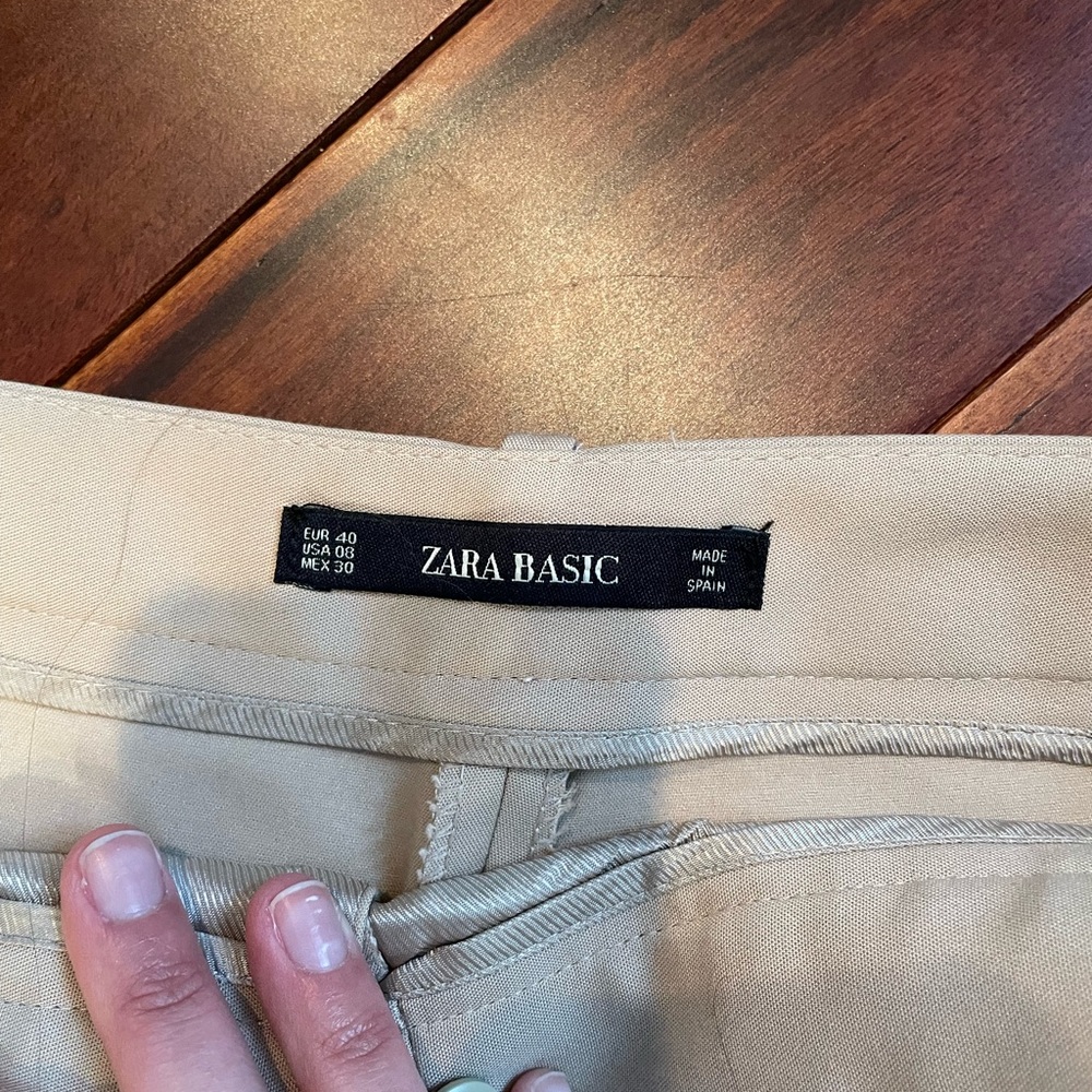 Zara Basic Women’s Beige Formal Pants - image 2